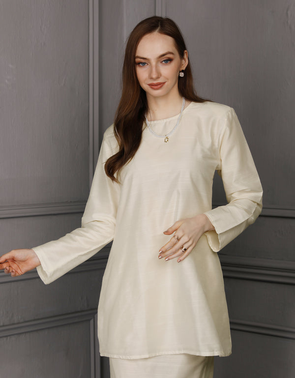 BAJU KURUNG PAHANG MODEN JENNA (OFF WHITE)